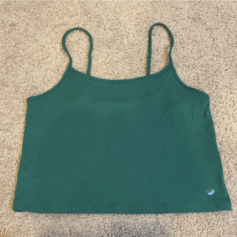 Green American Eagle Ribbed Tank Top